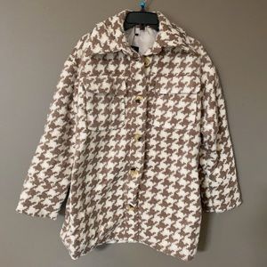 Brand new houndstooth shacket/coat US4-6